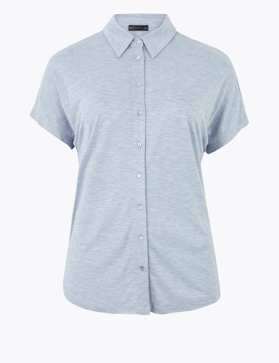 Straight Fit Jersey Short Sleeve Shirt