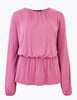 Waisted Long Sleeve Blouse