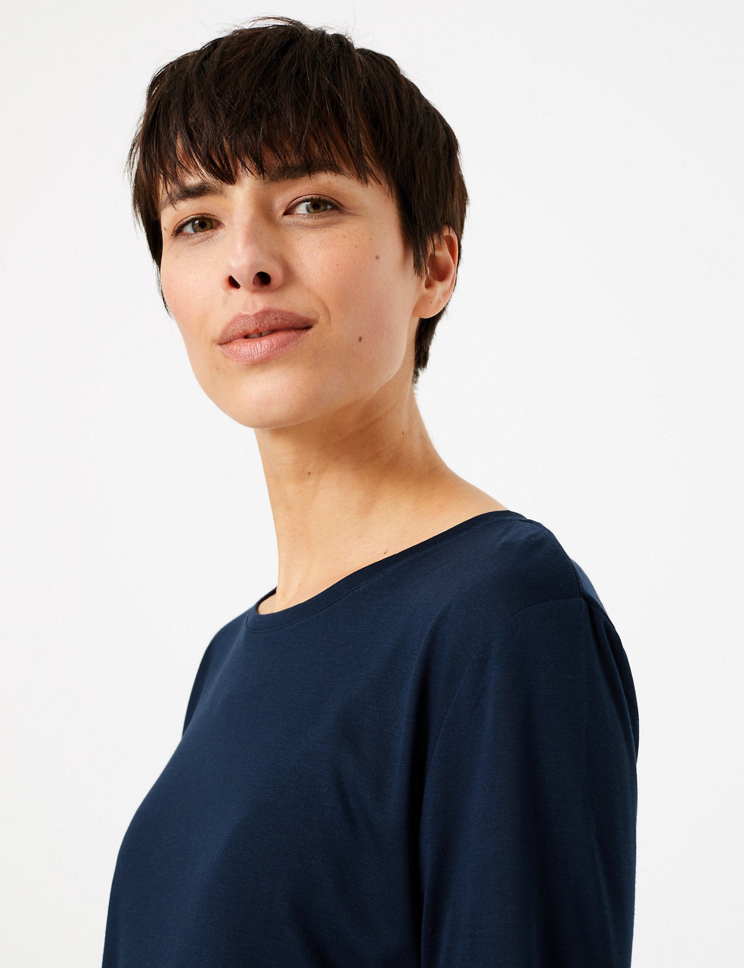 Relaxed Fit Longline Long Sleeve Top