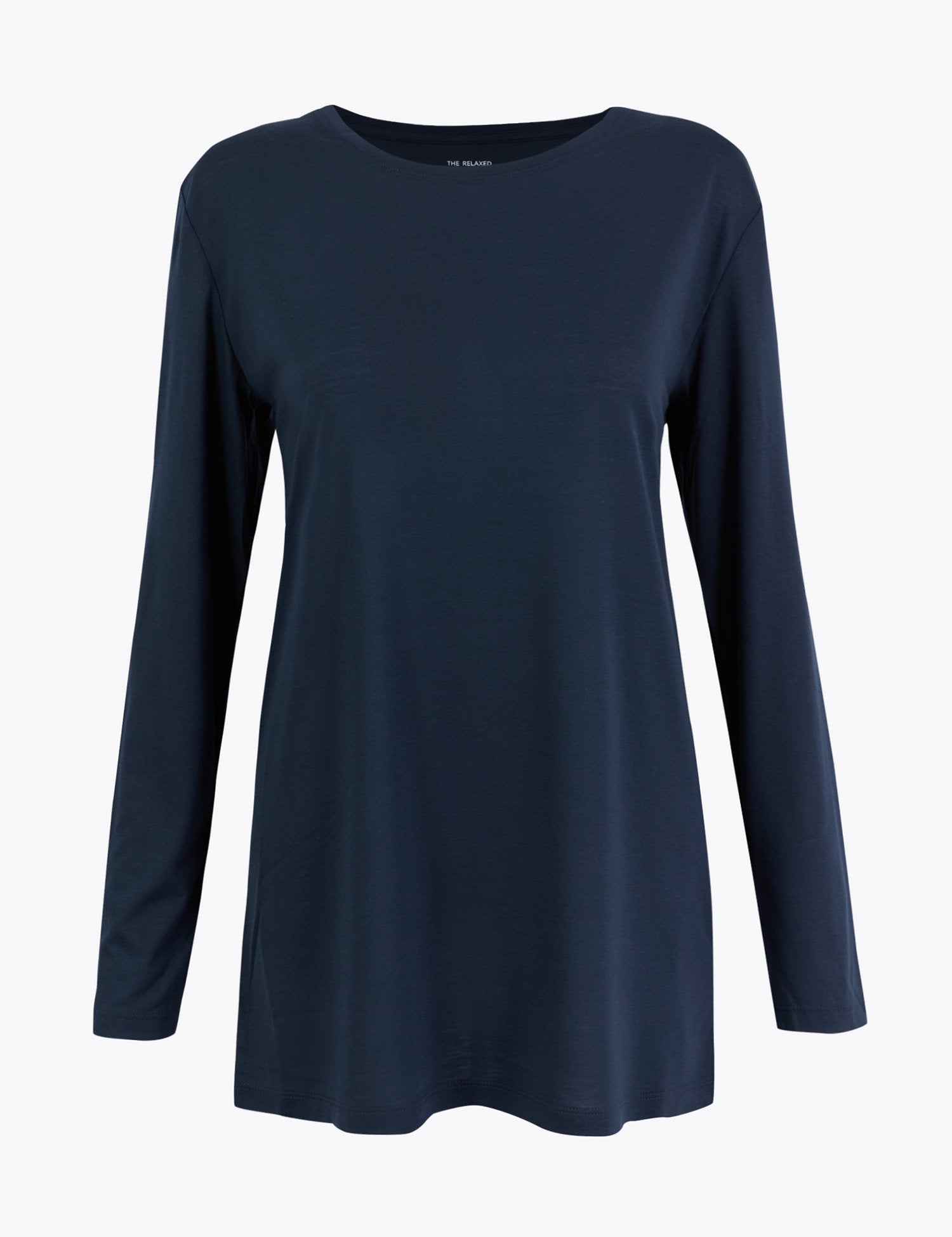 Relaxed Fit Longline Long Sleeve Top