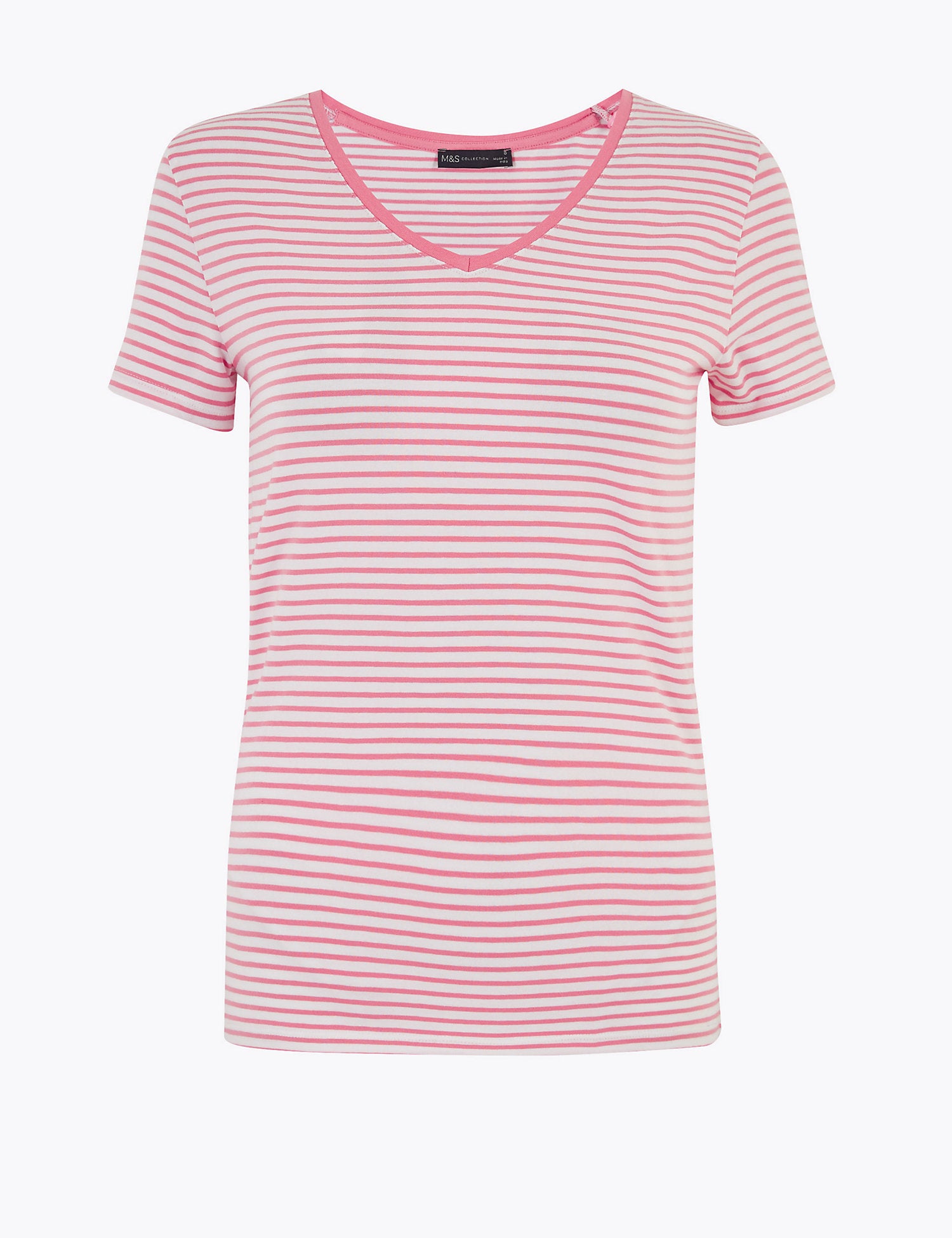 Cotton Striped Fitted T-Shirt