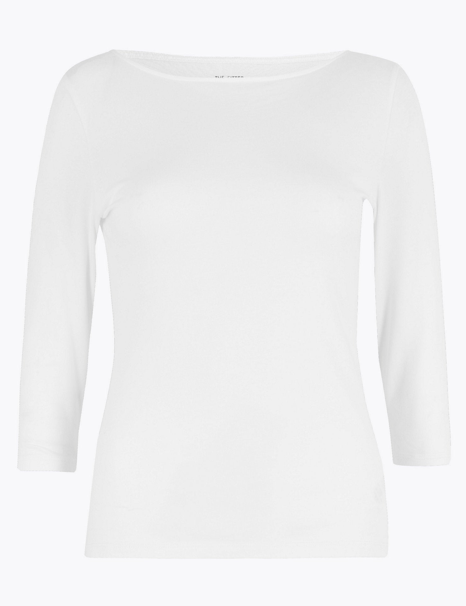 Cotton Fitted 3/4 Sleeve Top