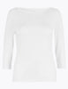 Cotton Fitted 3/4 Sleeve Top