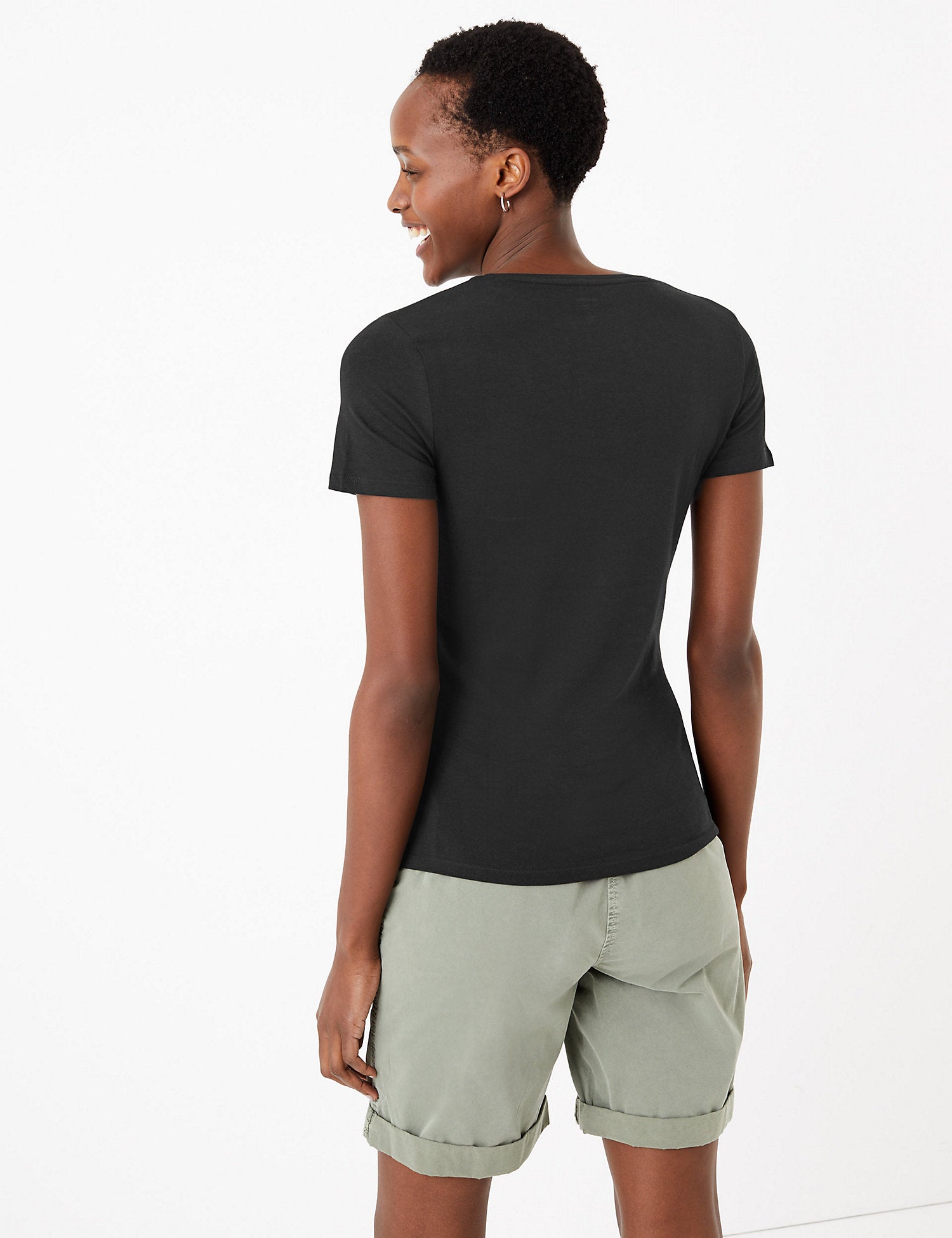 Cotton Rich Fitted T-Shirt