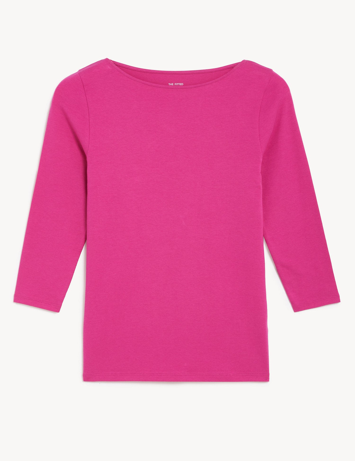Cotton Rich Slim Fit 3/4 Sleeve T-Shirt