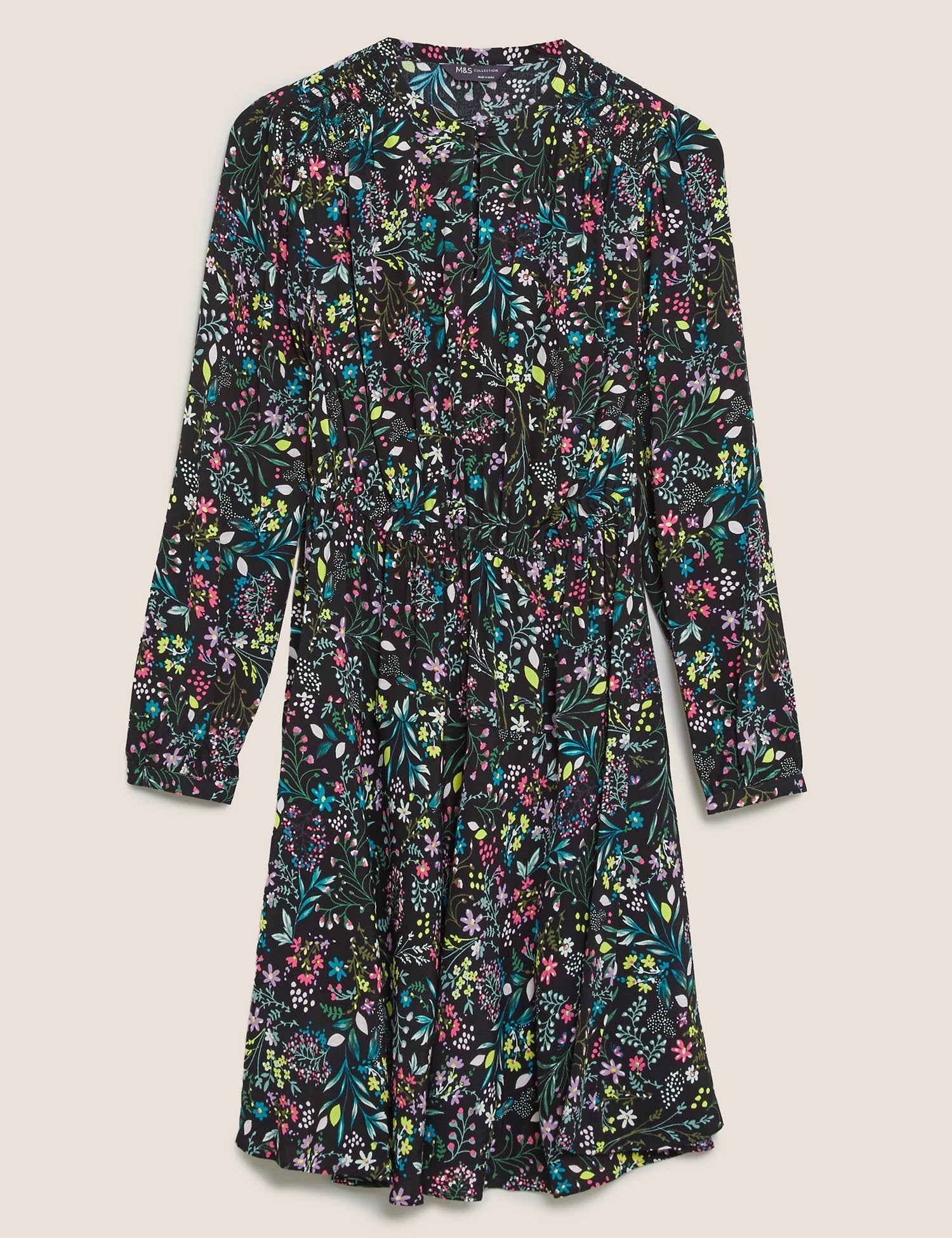 Floral Mini Waisted Dress