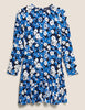 Floral Puff Sleeve Mini Tea Dress