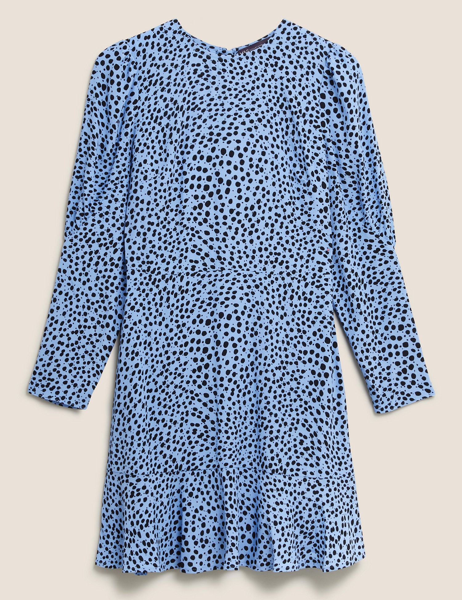 Polka Dot Puff Sleeve Mini Tea Dress