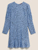 Polka Dot Puff Sleeve Mini Tea Dress