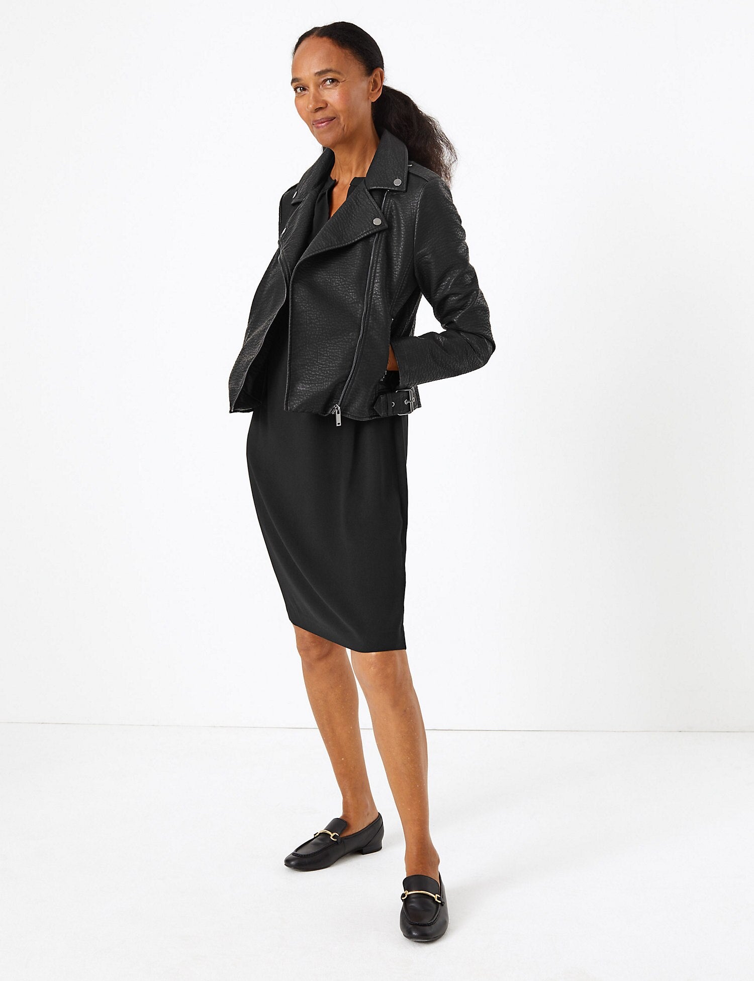 Crepe Shift Dress