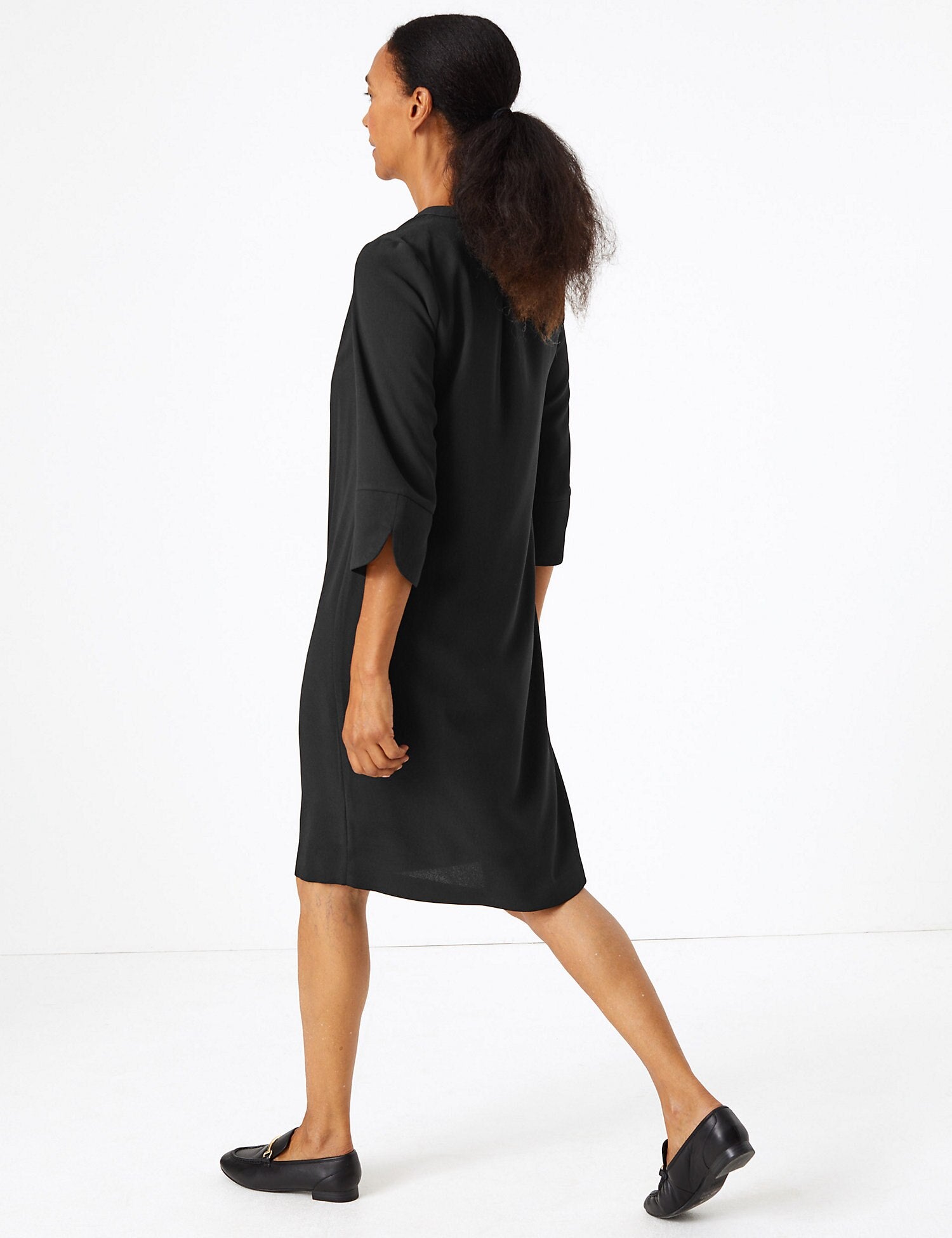 Crepe Shift Dress