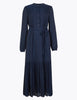 Jacquard Print Relaxed Midi Dress