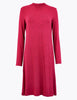 Polka Dot Jersey Swing Dress