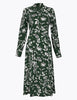 Floral Print Midi Shirt Dress