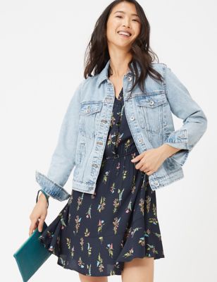 Floral Print Waisted Mini Dress
