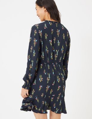 Floral Print Waisted Mini Dress