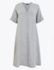Pure Linen V-Neck Shift Dress