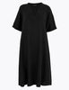 Pure Linen V-Neck Shift Dress