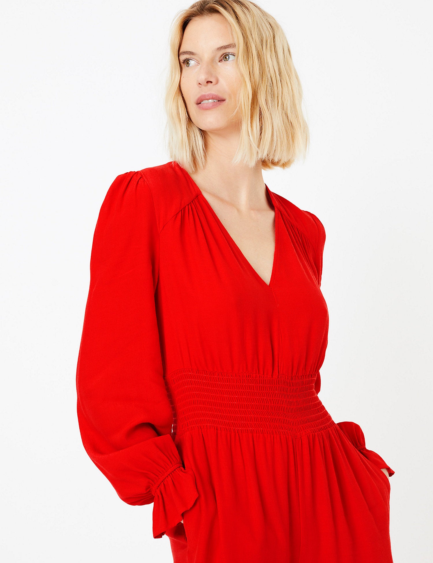 Frill Detail Waisted Jumpsuit