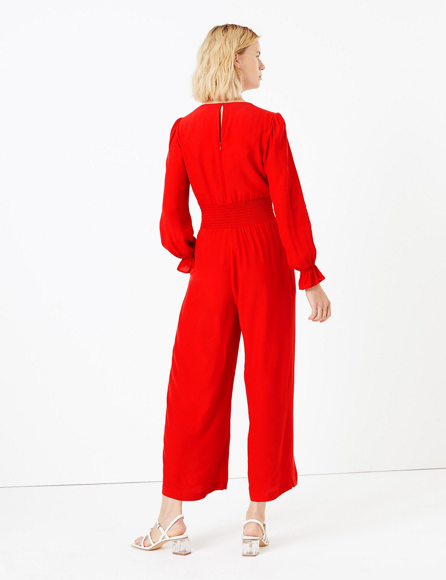 Frill Detail Waisted Jumpsuit