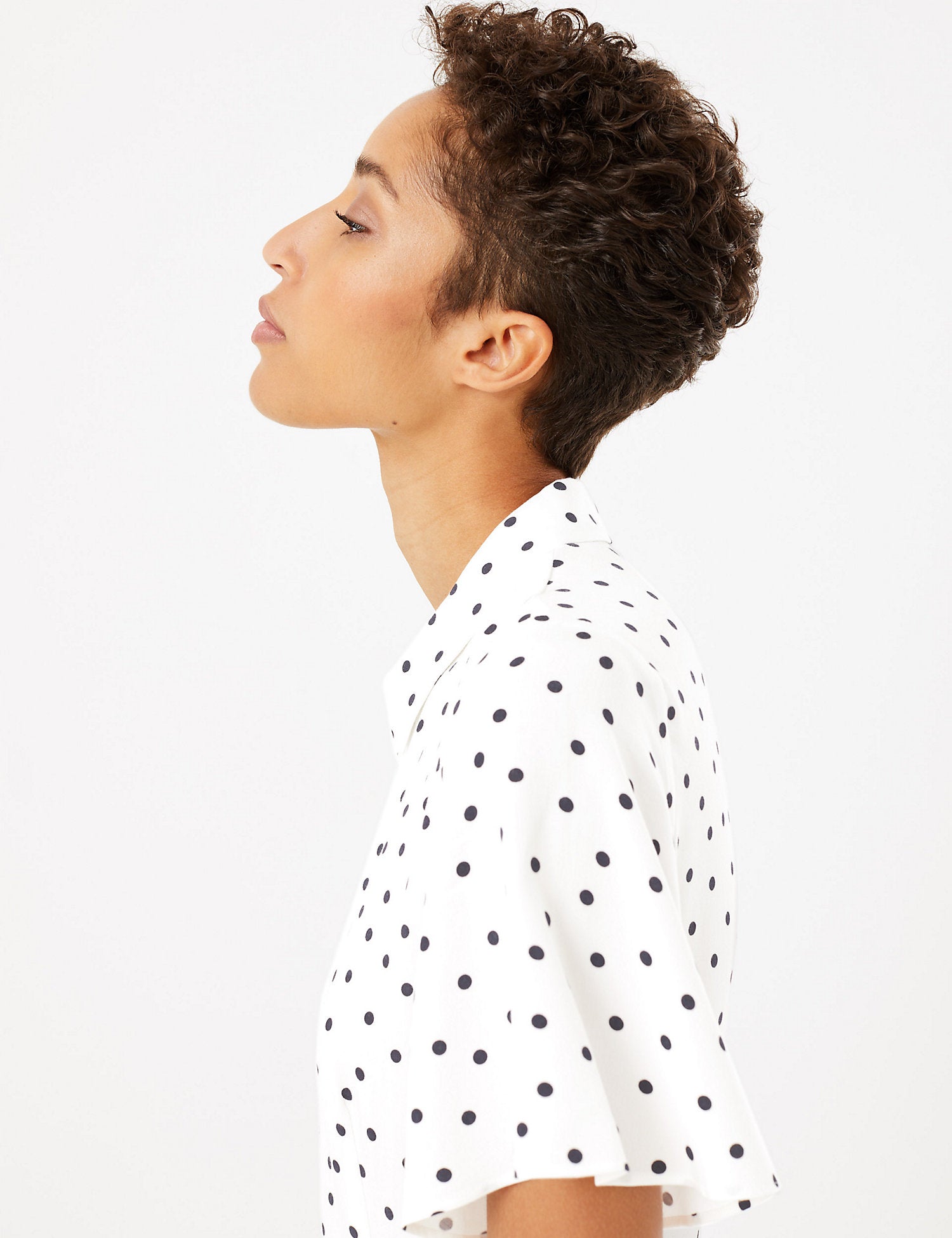 Polka Dot Midi Shirt Dress