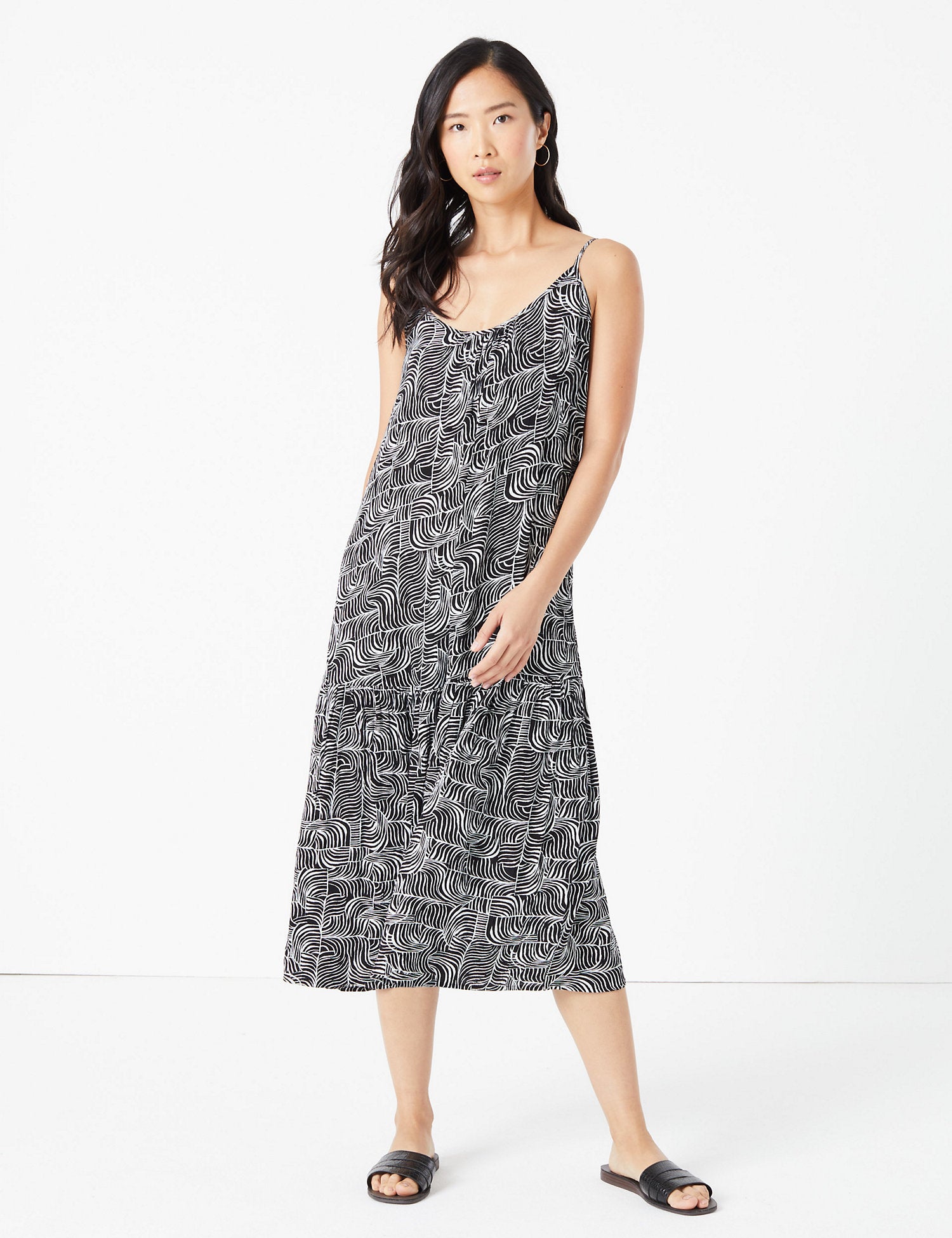 Geometric Maxi Slip Dress