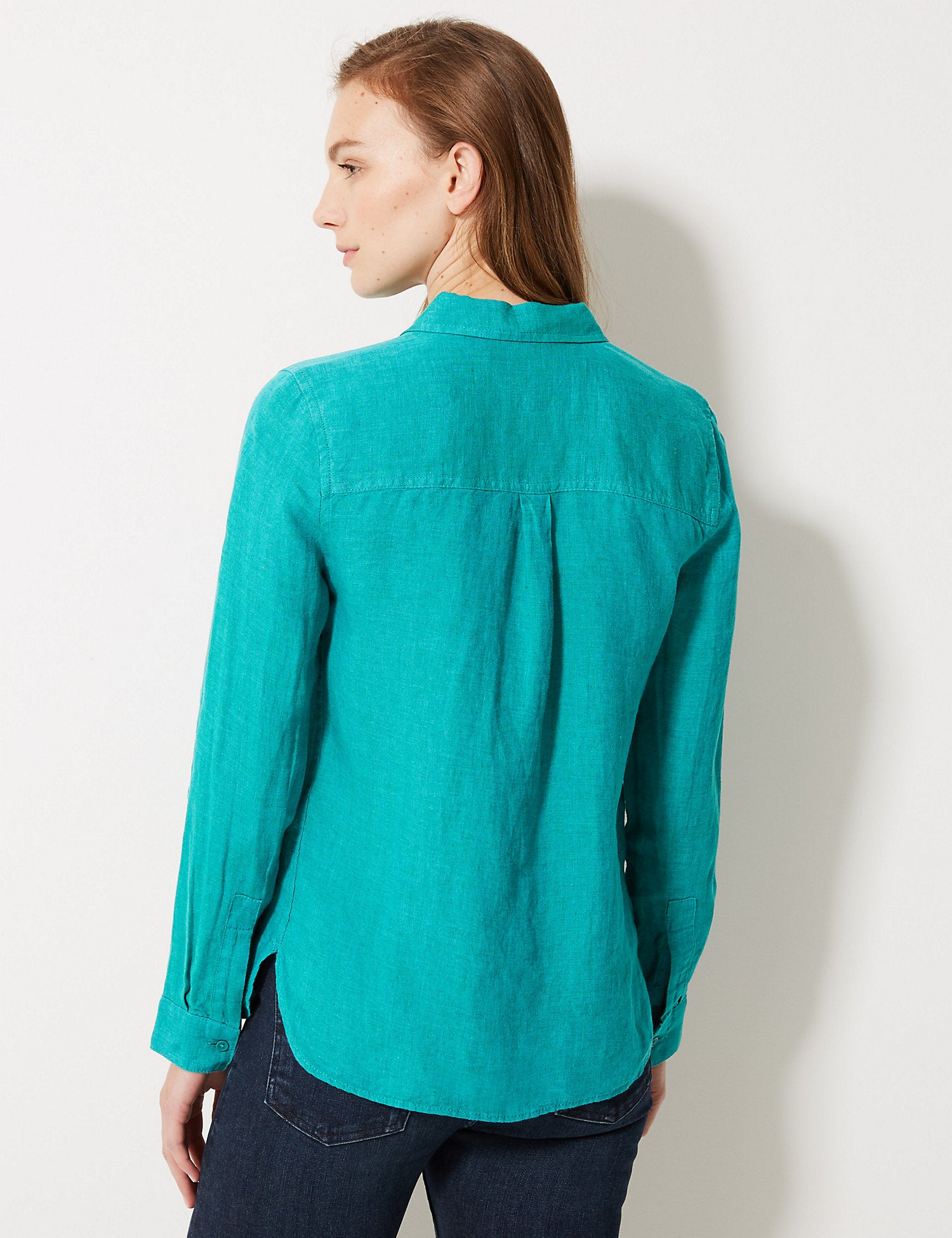 Pure Linen Button Detailed Shirt