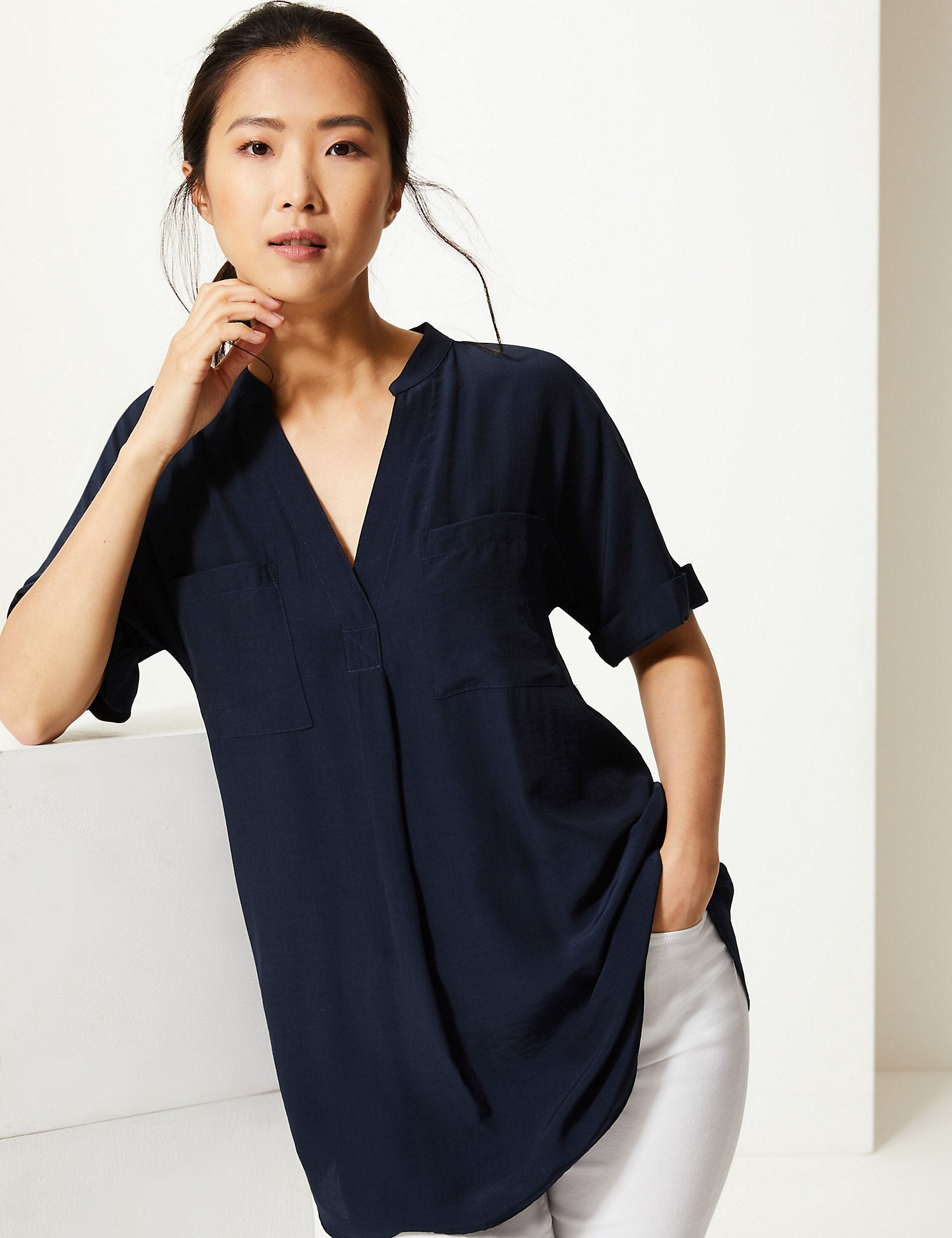 Patch Pocket Longline Tunic