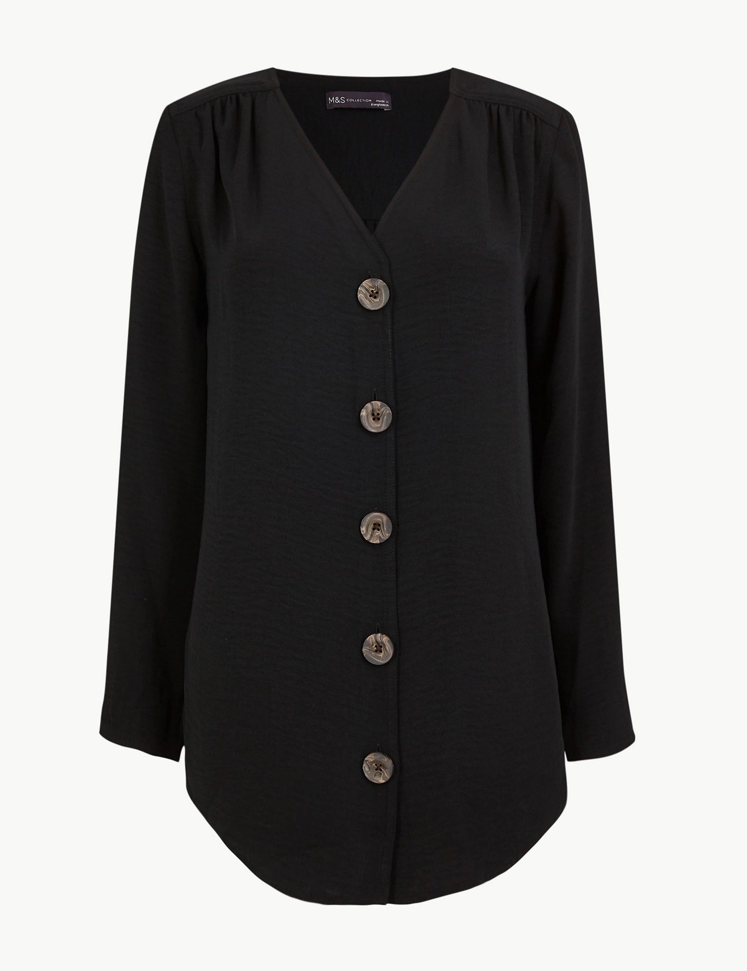 Button Detailed Longline Tunic