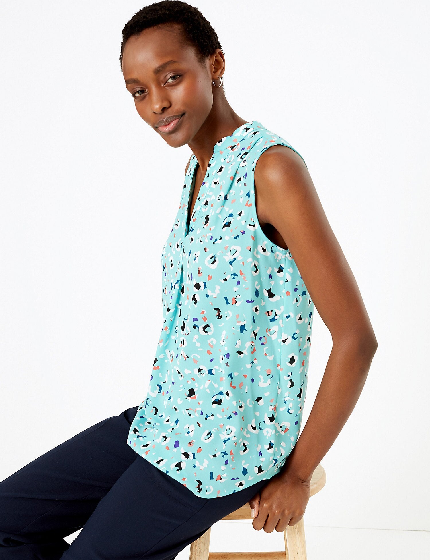 Printed Shell Top