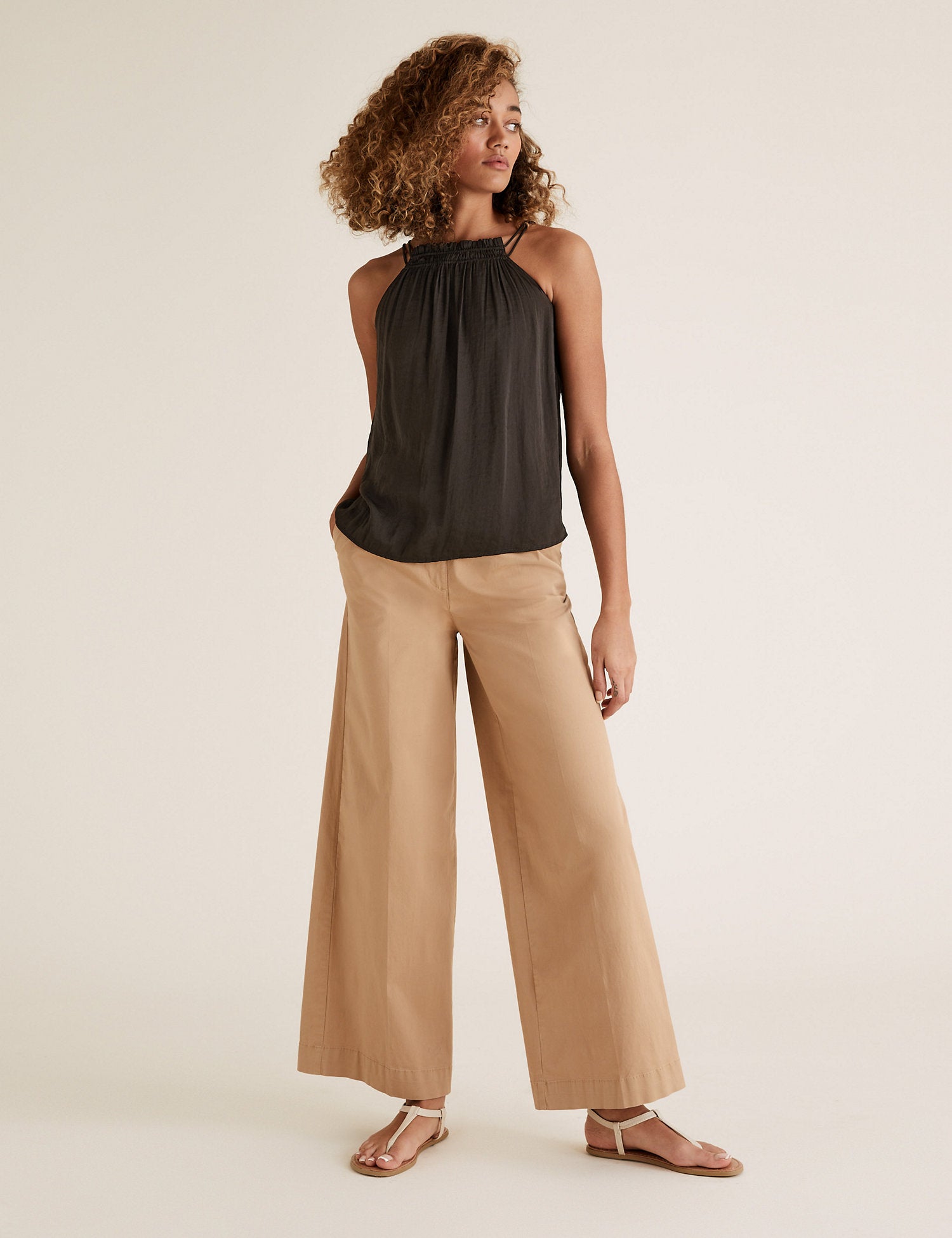 Satin Halter Neck Cami Top