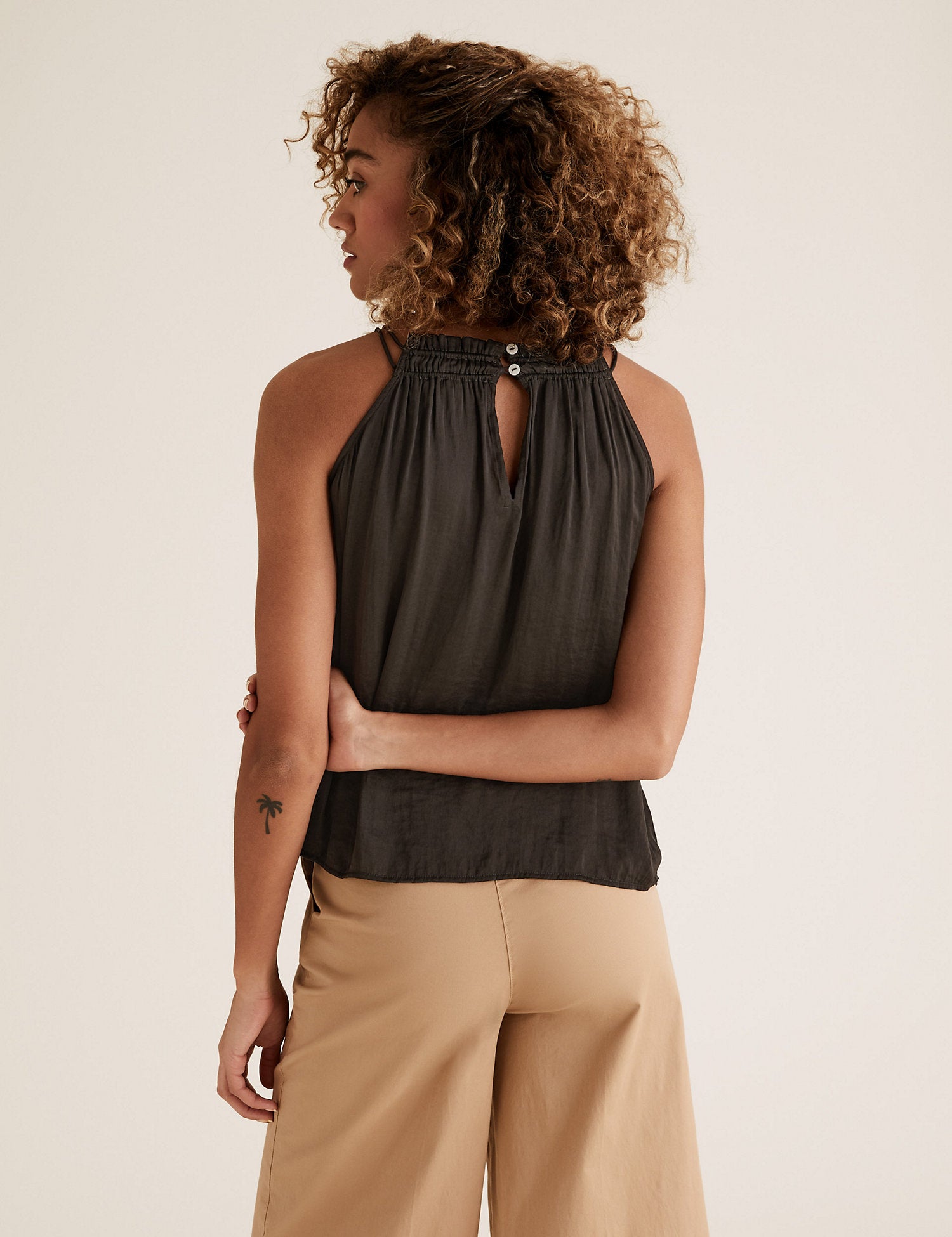 Satin Halter Neck Cami Top