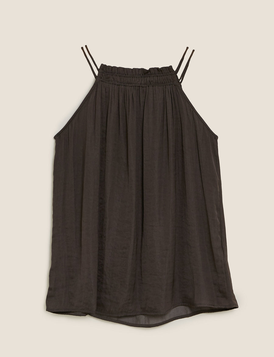 Satin Halter Neck Cami Top