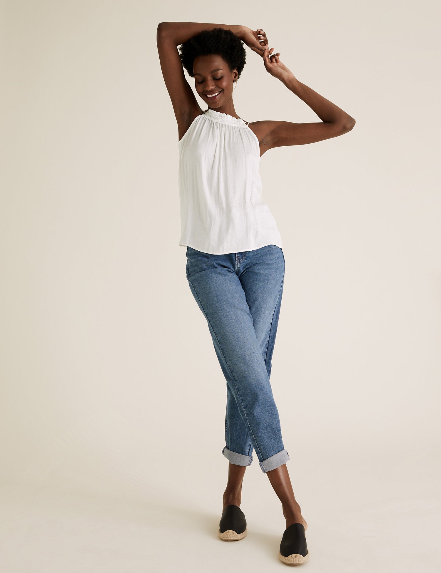 Satin Halter Neck Cami Top