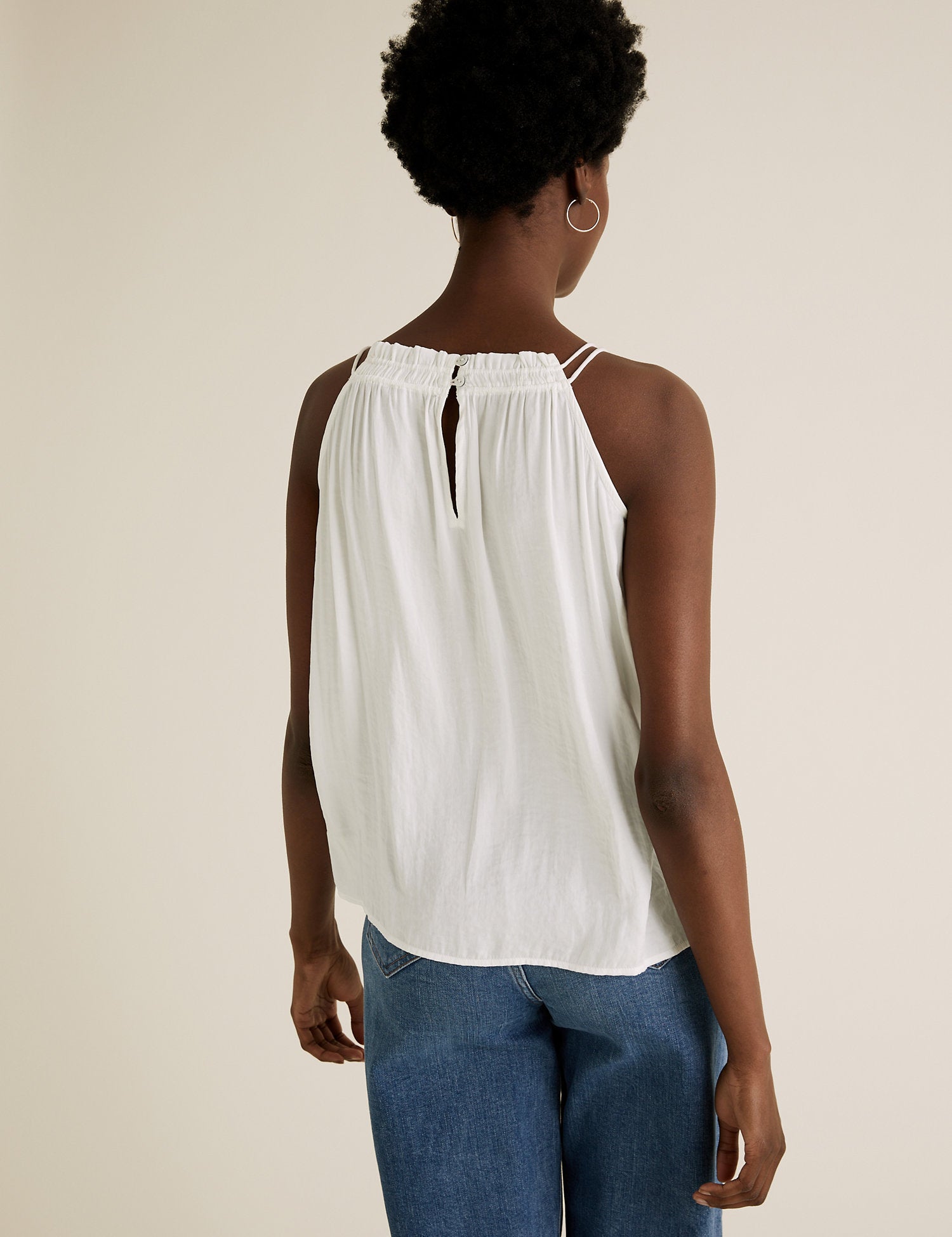 Satin Halter Neck Cami Top