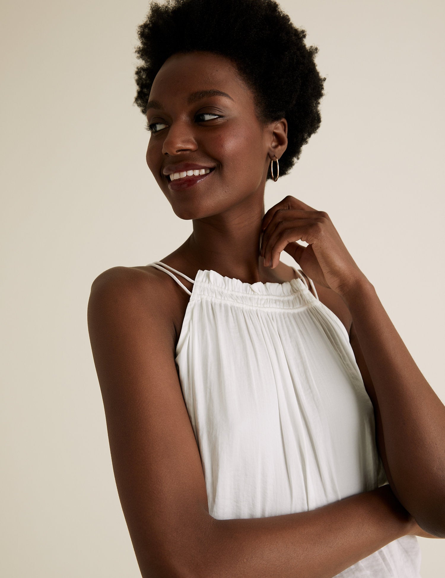 Satin Halter Neck Cami Top