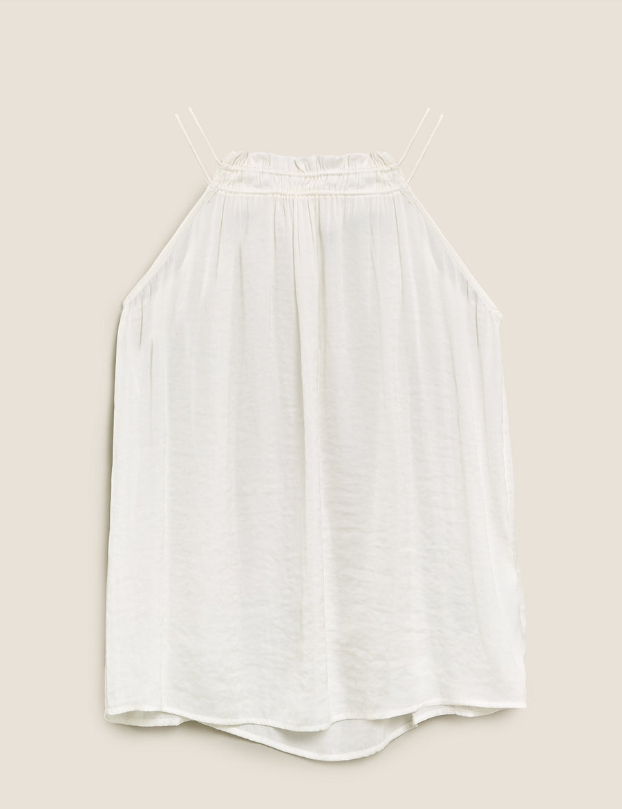Satin Halter Neck Cami Top