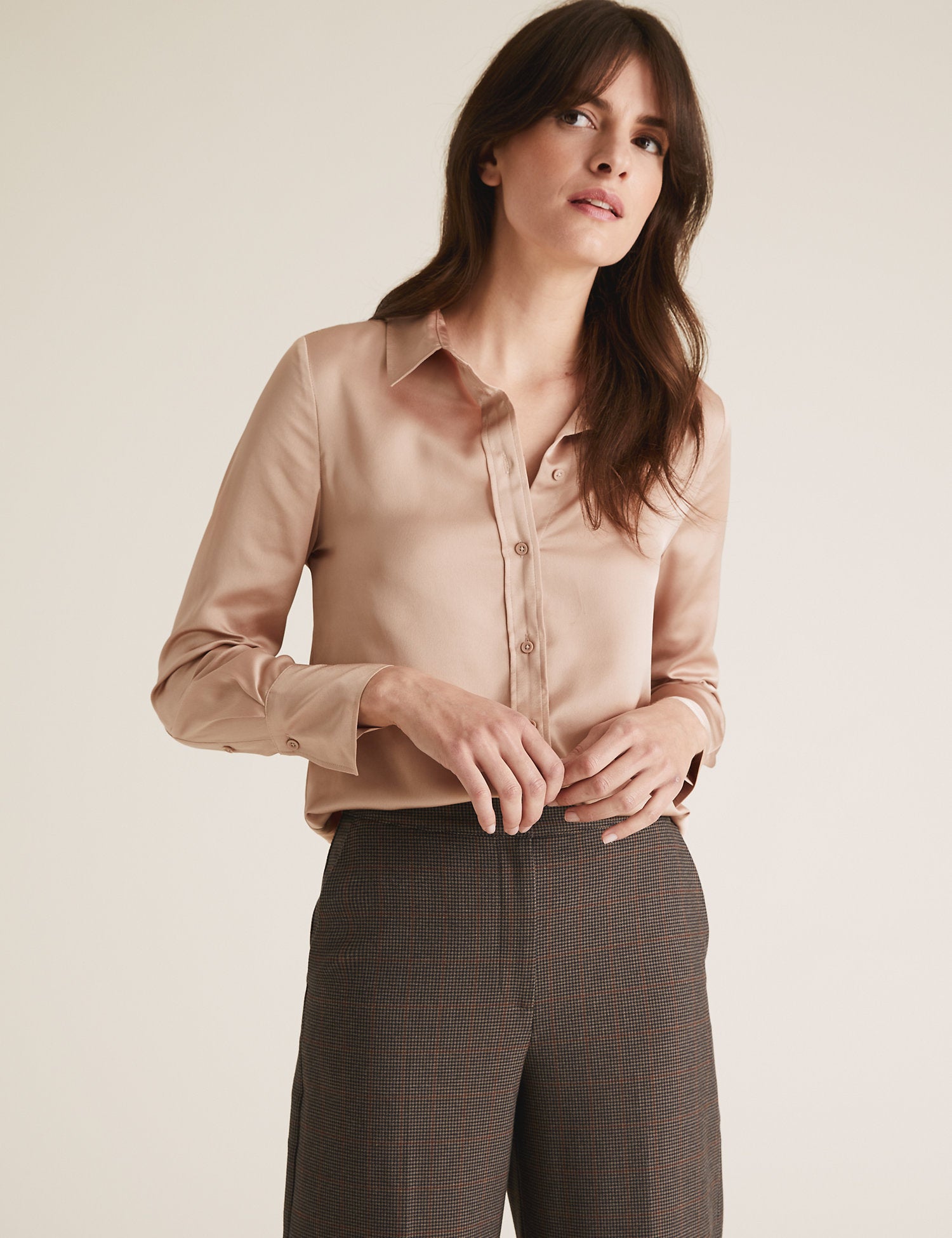 Satin Long Sleeve Shirt