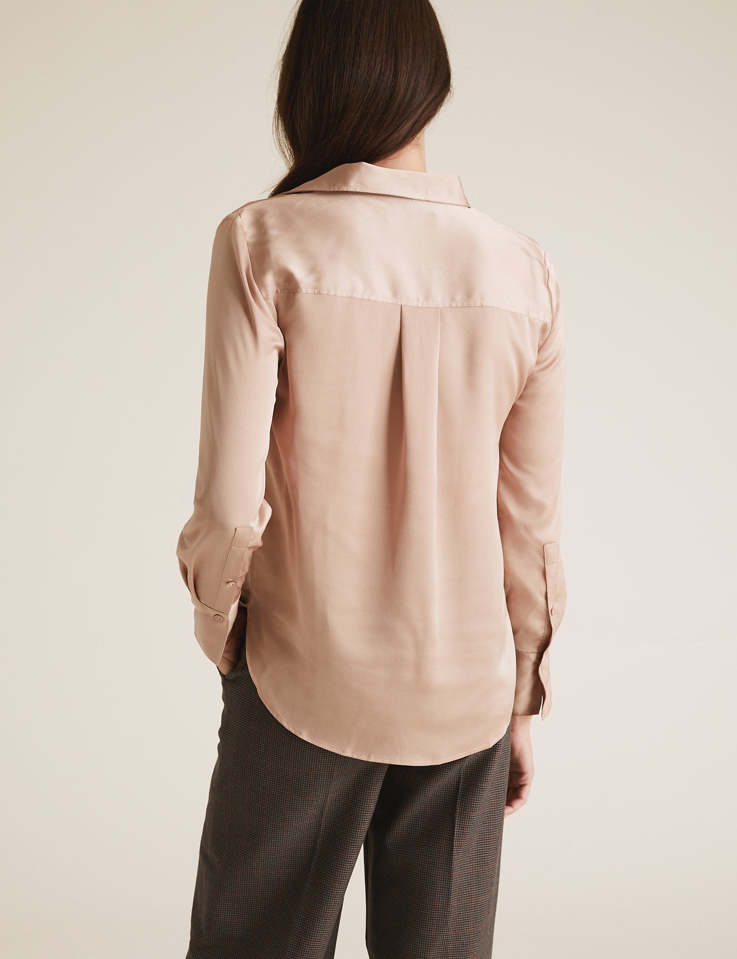 Satin Long Sleeve Shirt