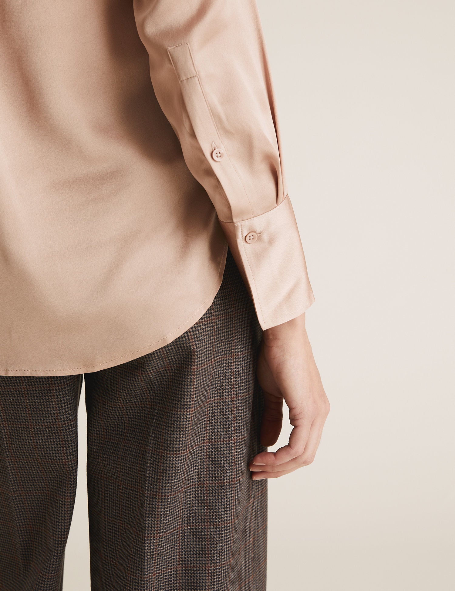 Satin Long Sleeve Shirt