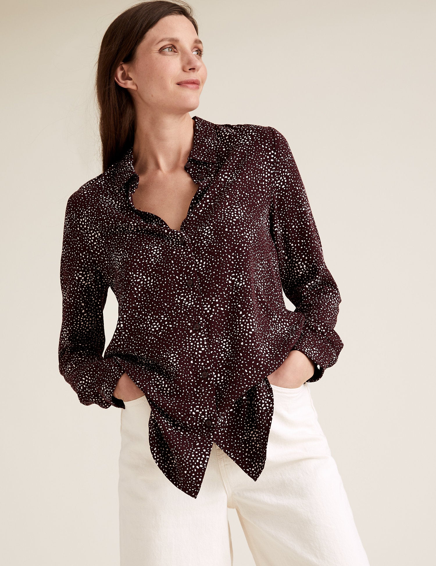Printed Long Sleeve Shirt