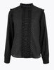Pure Cotton Polka Dot High Neck Blouse