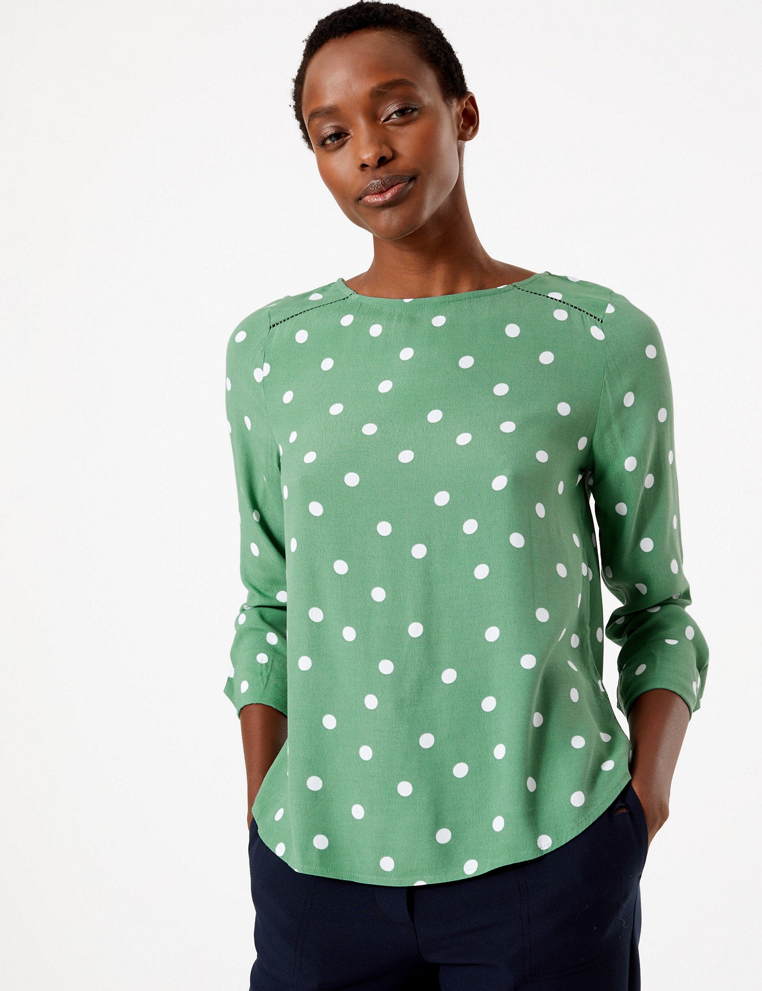 Polka Dot Long Sleeve Top