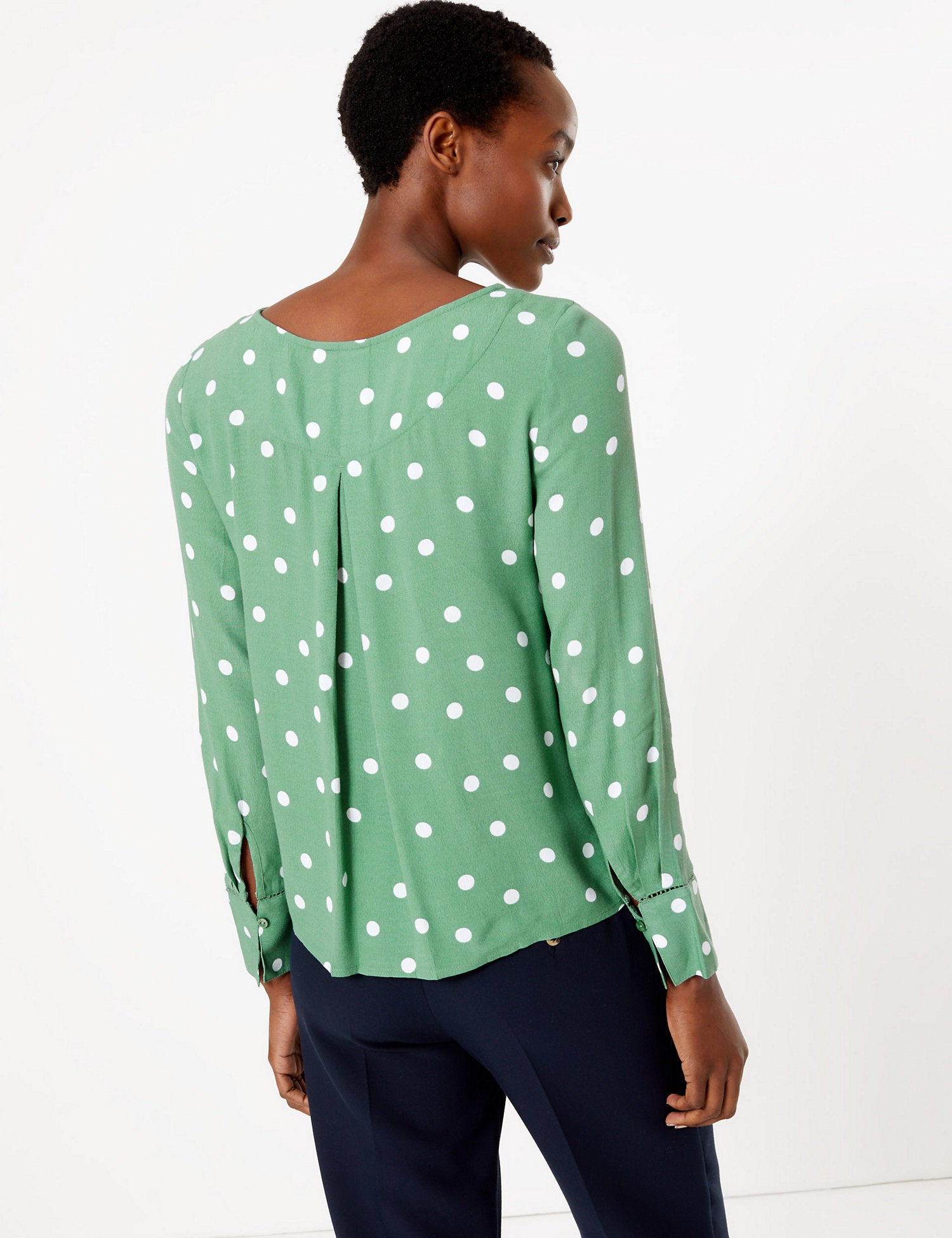 Polka Dot Long Sleeve Top