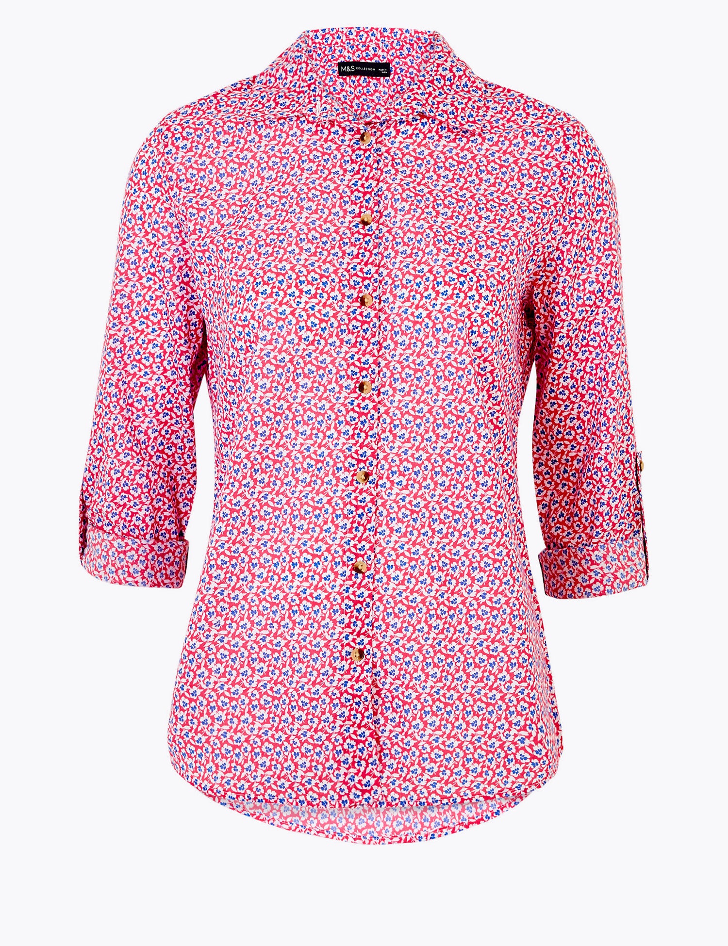 Pure Cotton Floral Long Sleeve Shirt