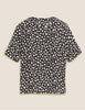 Heart Print Short Sleeve Top