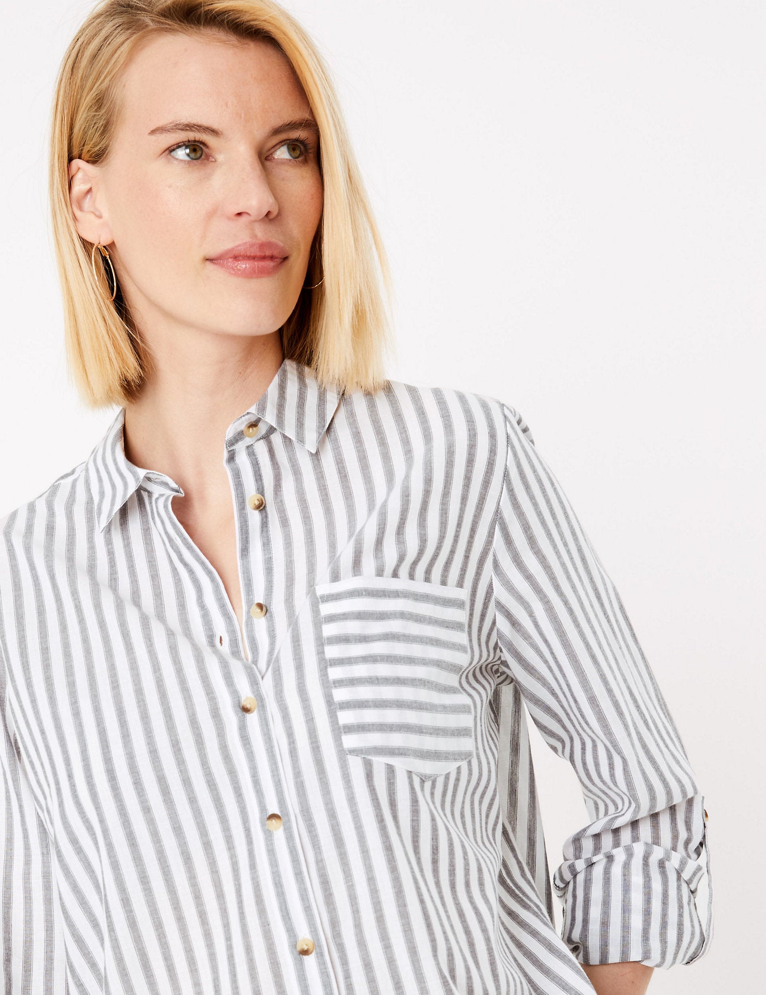 Pure Cotton Striped Relaxed Shirt