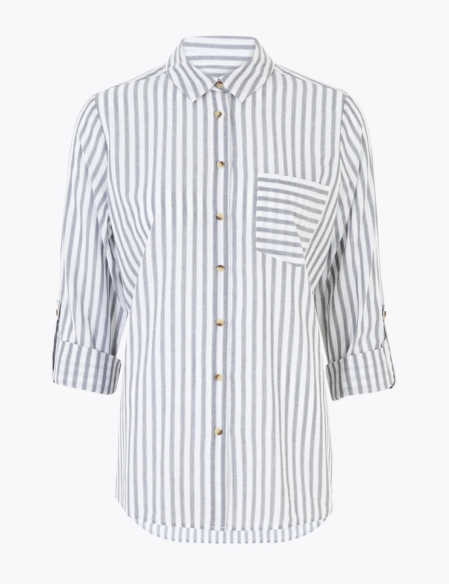Pure Cotton Striped Relaxed Shirt
