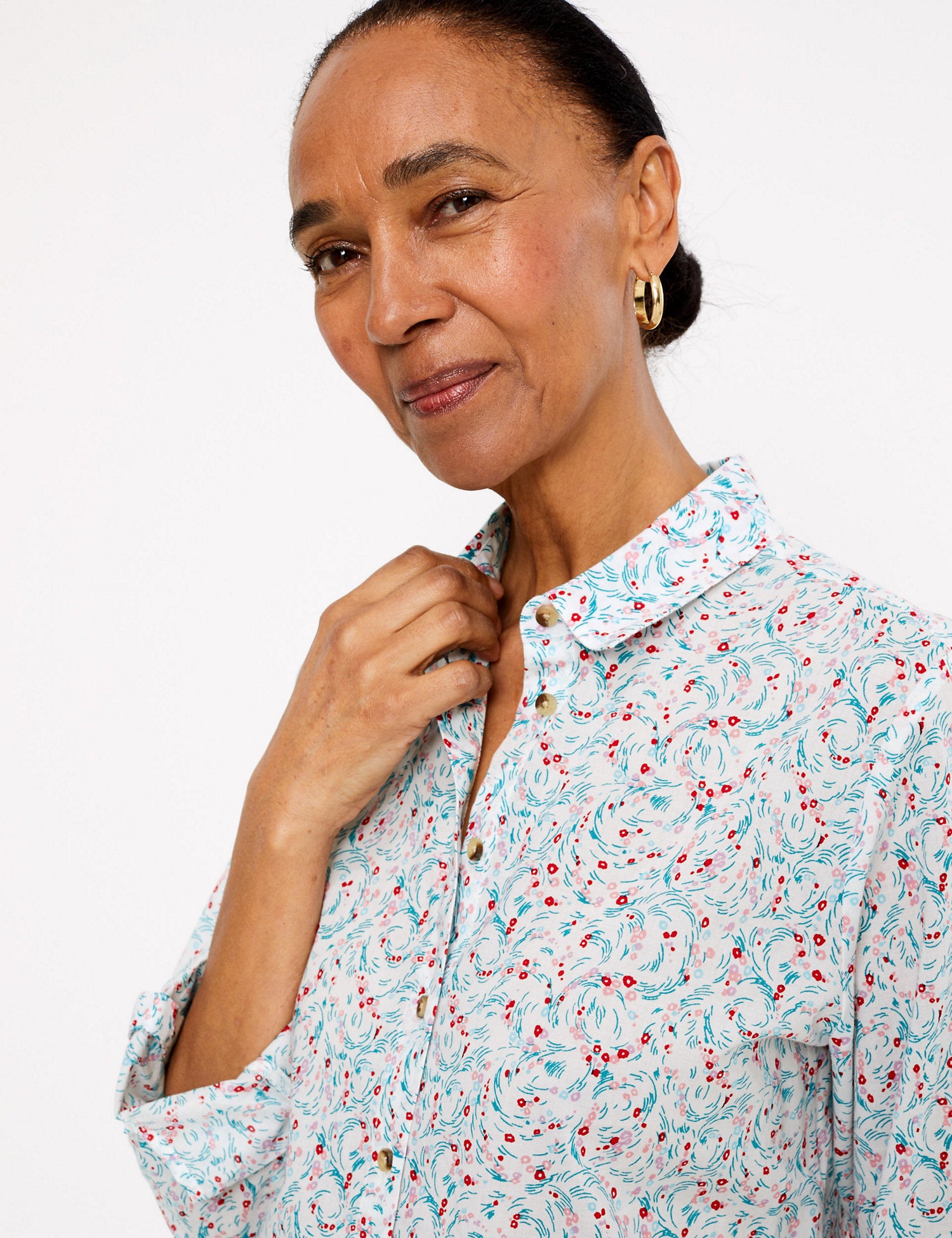 Pure Cotton Printed Relaxed Shirt