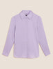 Satin Collared Long Sleeve Shirt